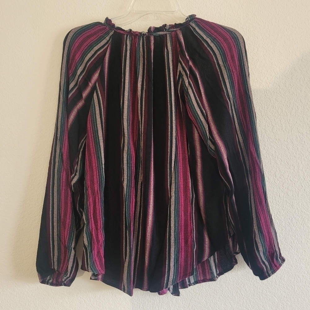 Torrid Multicolored Button Front Tie Closure Top … - image 5